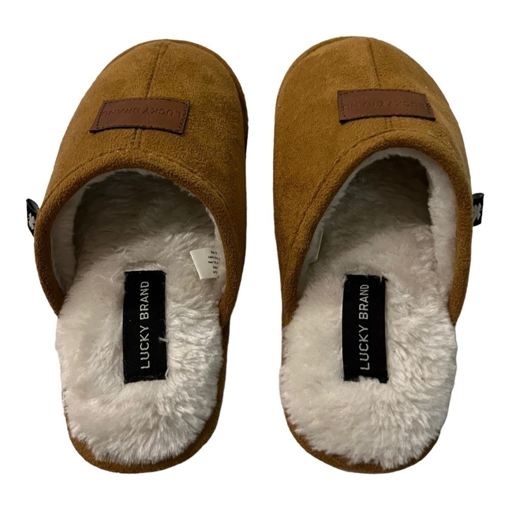 Lucky Brand Boys Micro Suede Scuff Slippers Size 1 - Picture 3 of 9